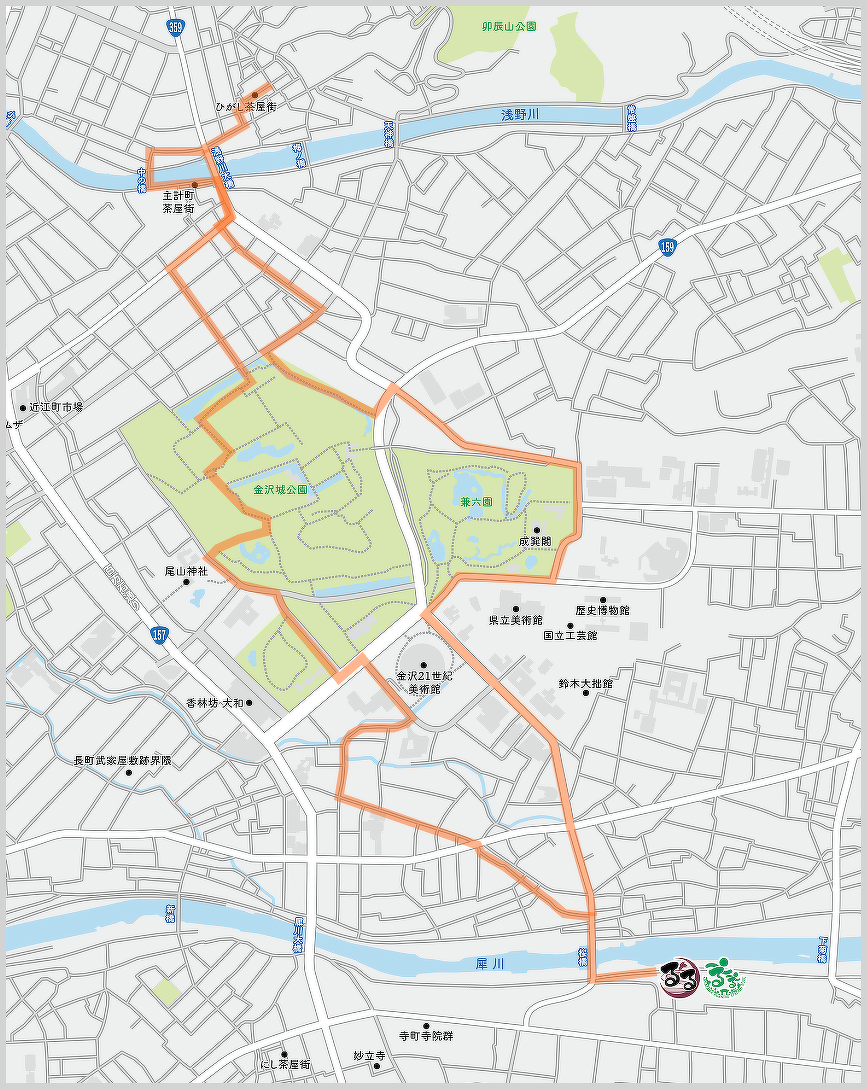 金沢ロケ地コース 10㎞コース